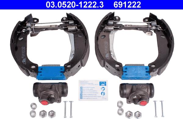 ATE 03.0520-1222.3 - Jeu de mâchoires de frein cwaw.fr