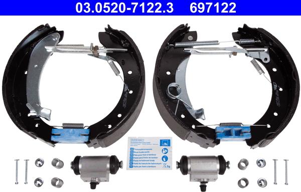 ATE 03.0520-7122.3 - Jeu de mâchoires de frein cwaw.fr