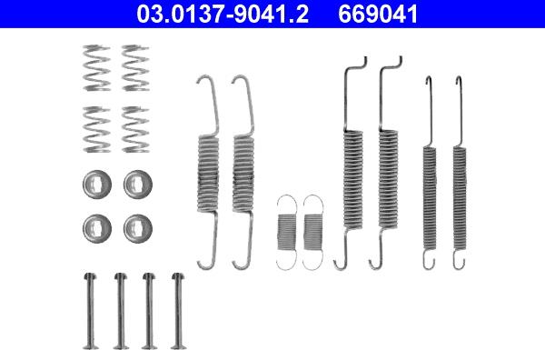 ATE 03.0137-9041.2 - Kit d'accessoires, mâchoire de frein cwaw.fr