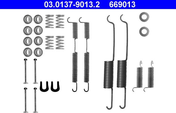 ATE 03.0137-9013.2 - Kit d'accessoires, mâchoire de frein cwaw.fr