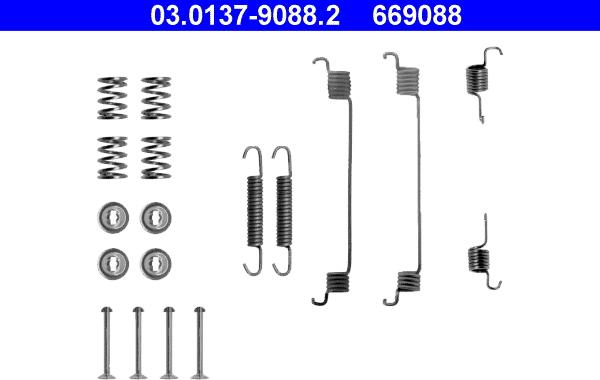 ATE 03.0137-9088.2 - Kit d'accessoires, mâchoire de frein cwaw.fr