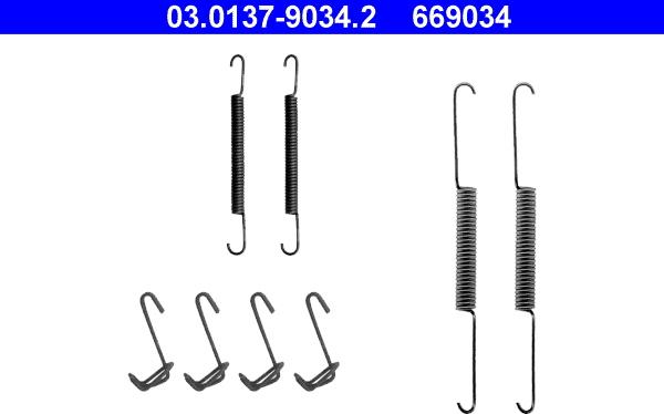 ATE 03.0137-9034.2 - Kit d'accessoires, mâchoire de frein cwaw.fr