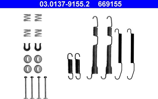 ATE 03.0137-9155.2 - Kit d'accessoires, mâchoire de frein cwaw.fr