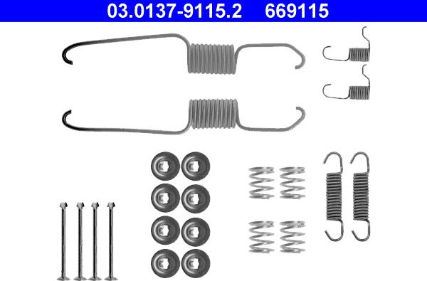 ATE 03.0137-9115.2 - Kit d'accessoires, mâchoire de frein cwaw.fr