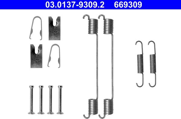 ATE 03.0137-9309.2 - Kit d'accessoires, mâchoire de frein cwaw.fr