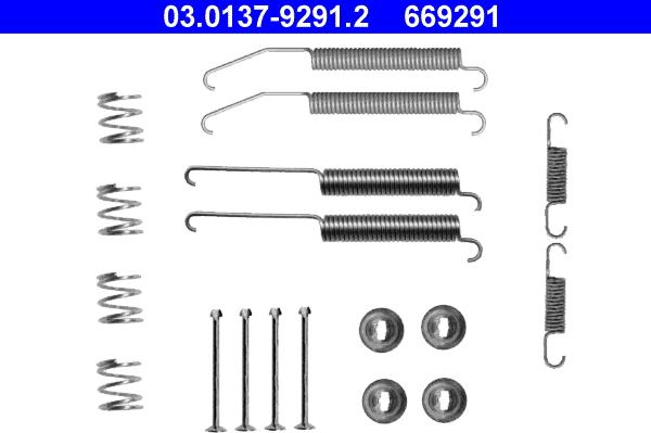 ATE 03.0137-9291.2 - Kit d'accessoires, mâchoire de frein cwaw.fr