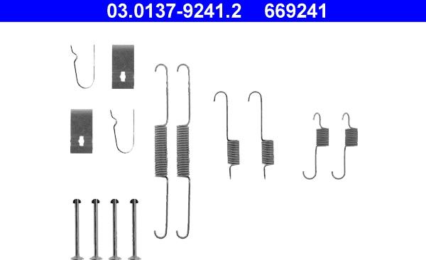 ATE 03.0137-9241.2 - Kit d'accessoires, mâchoire de frein cwaw.fr