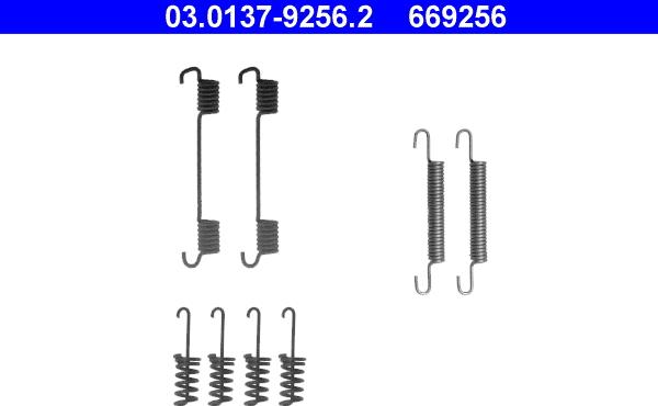 ATE 03.0137-9256.2 - Kit d'accessoires, mâchoires de frein de stationnement cwaw.fr