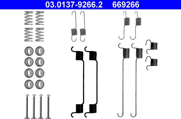 ATE 03.0137-9266.2 - Kit d'accessoires, mâchoire de frein cwaw.fr