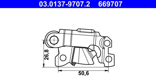 ATE 03.0137-9707.2 - Kit d'accessoires, mâchoires de frein de stationnement cwaw.fr