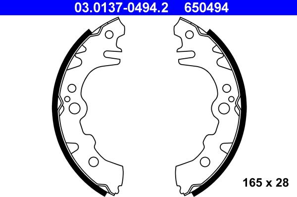 ATE 03.0137-0494.2 - Jeu de mâchoires de frein cwaw.fr