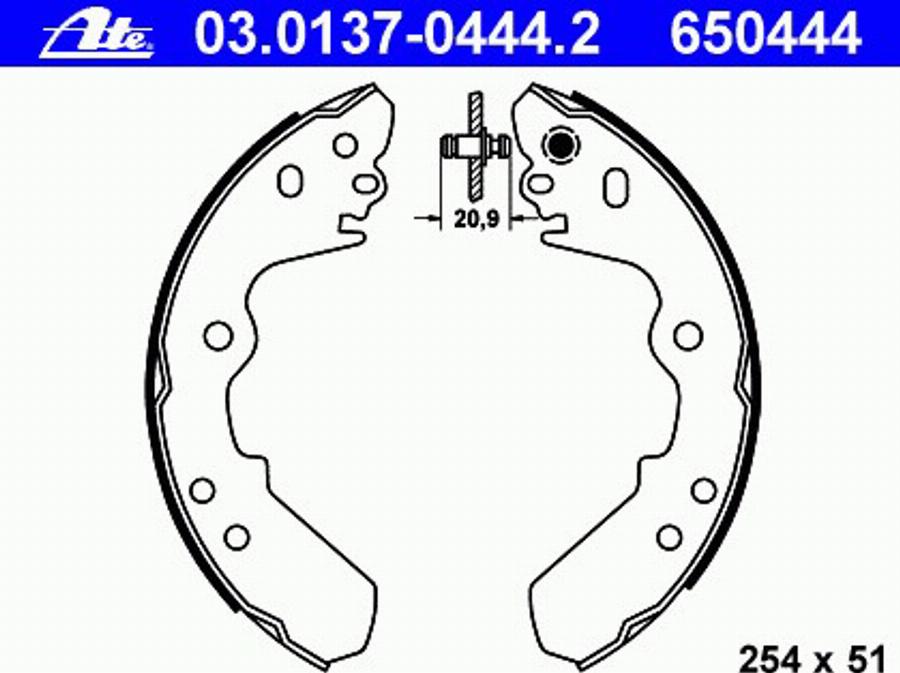 ATE 03 0137 0444 2 - Jeu de mâchoires de frein cwaw.fr