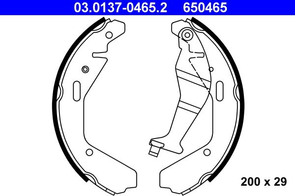 ATE 03.0137-0465.2 - Jeu de mâchoires de frein cwaw.fr