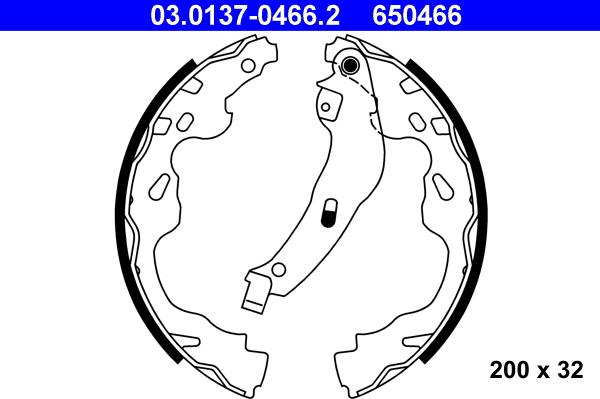 ATE 03.0137-0466.2 - Jeu de mâchoires de frein cwaw.fr