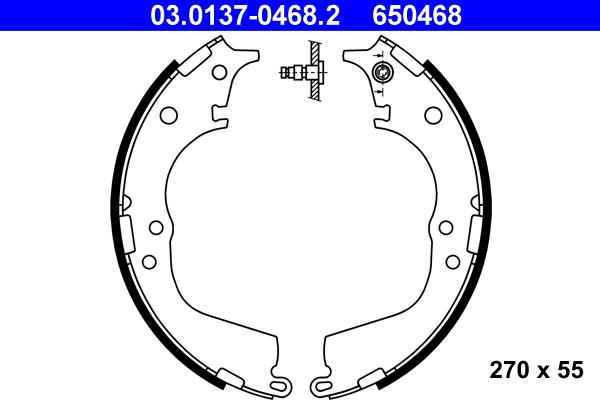 ATE 03.0137-0468.2 - Jeu de mâchoires de frein cwaw.fr