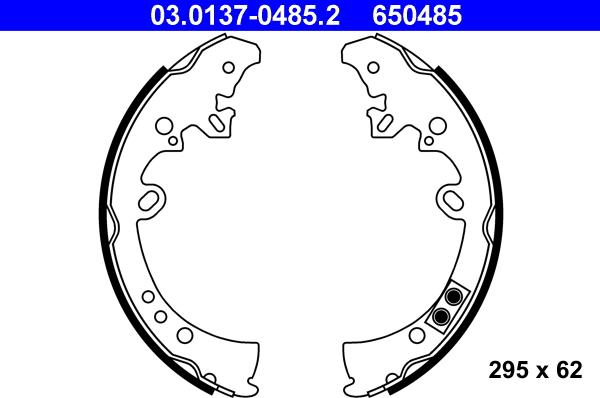 ATE 03.0137-0485.2 - Jeu de mâchoires de frein cwaw.fr