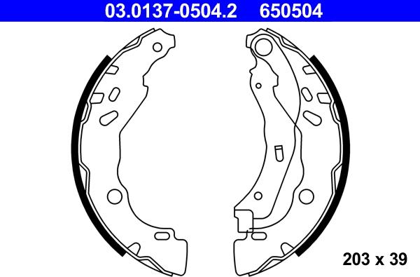 ATE 03.0137-0504.2 - Jeu de mâchoires de frein cwaw.fr