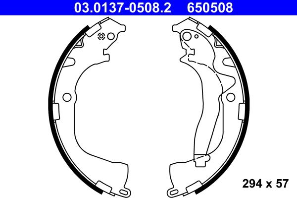 ATE 03.0137-0508.2 - Jeu de mâchoires de frein cwaw.fr