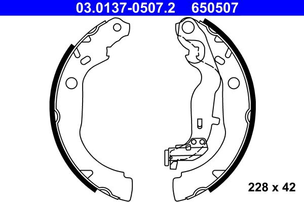 ATE 03.0137-0507.2 - Jeu de mâchoires de frein cwaw.fr