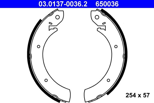 ATE 03.0137-0036.2 - Jeu de mâchoires de frein cwaw.fr