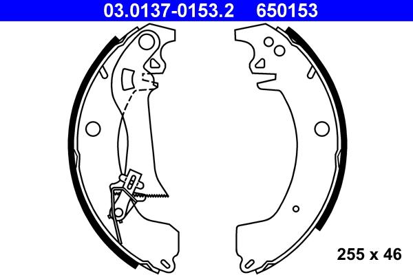 ATE 03.0137-0153.2 - Jeu de mâchoires de frein cwaw.fr