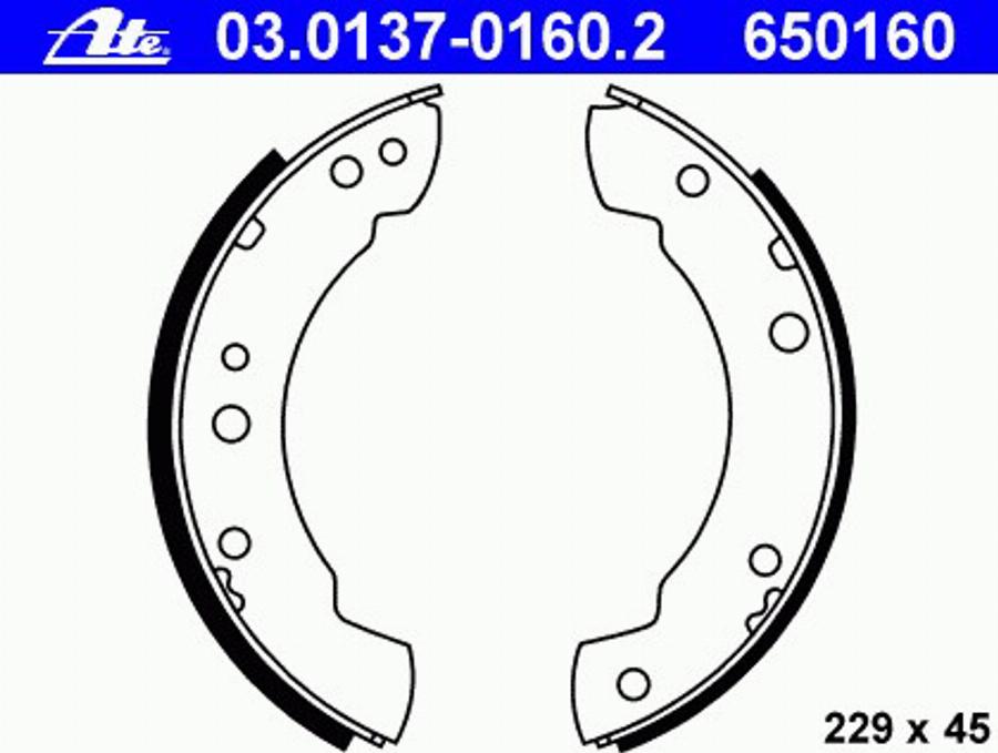 ATE 03 0137 0160 2 - Jeu de mâchoires de frein cwaw.fr