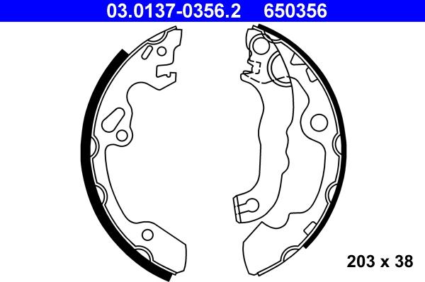 ATE 03.0137-0356.2 - Jeu de mâchoires de frein cwaw.fr