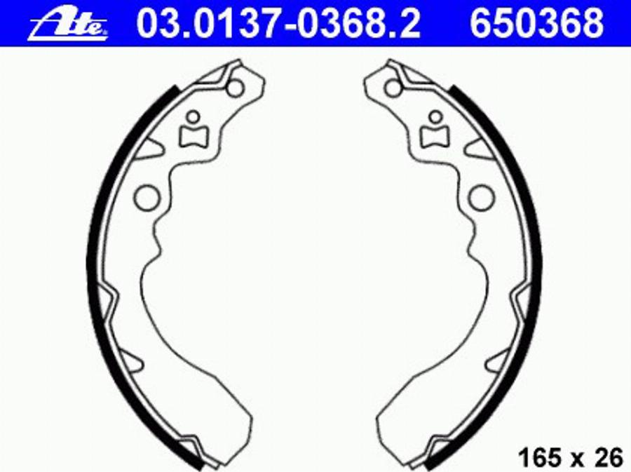 ATE 03.0137-0368.2 - Jeu de mâchoires de frein cwaw.fr