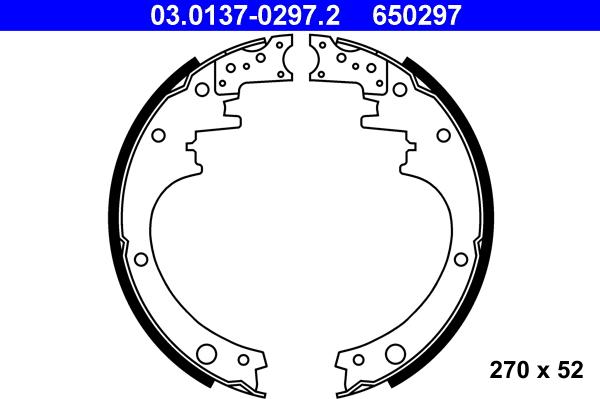 ATE 03.0137-0297.2 - Jeu de mâchoires de frein cwaw.fr