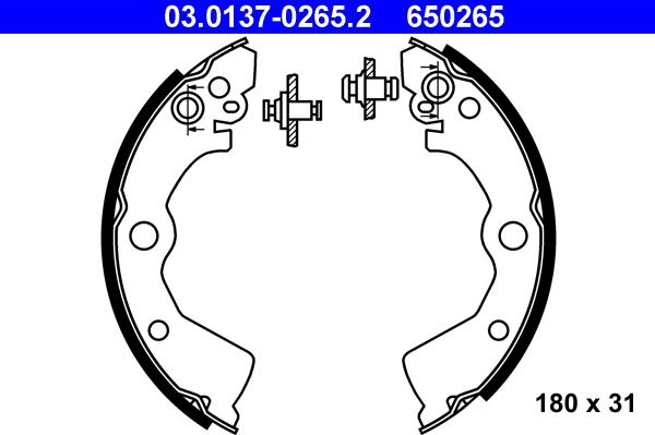 ATE 03.0137-0265.2 - Jeu de mâchoires de frein cwaw.fr