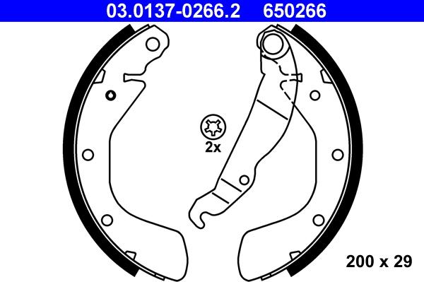 ATE 03.0137-0266.2 - Jeu de mâchoires de frein cwaw.fr