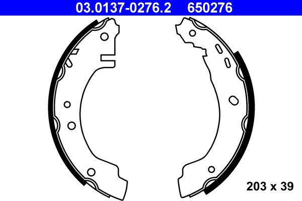 ATE 03.0137-0276.2 - Jeu de mâchoires de frein cwaw.fr