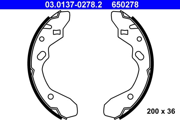 ATE 03.0137-0278.2 - Jeu de mâchoires de frein cwaw.fr