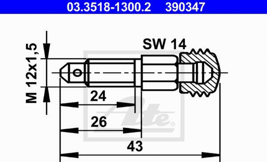 ATE 11.9601-9721.2 - Étrier de frein cwaw.fr