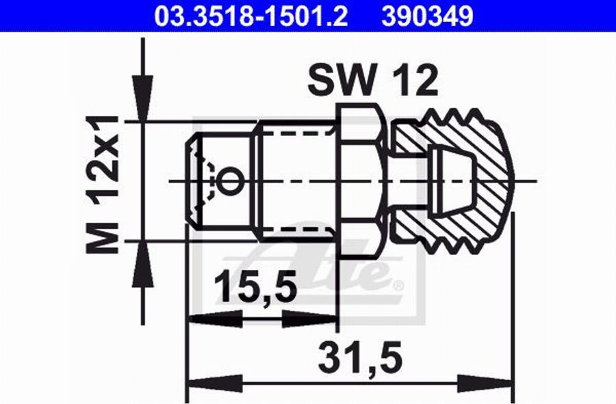 ATE 11.9601-9722.2 - Étrier de frein cwaw.fr