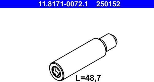 ATE 11.8171-0072.1 - Boulon de guidage, étrier de frein cwaw.fr