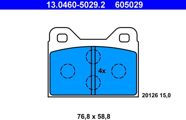 ATE 13.0460-5029.2 - Kit de plaquettes de frein, frein à disque cwaw.fr