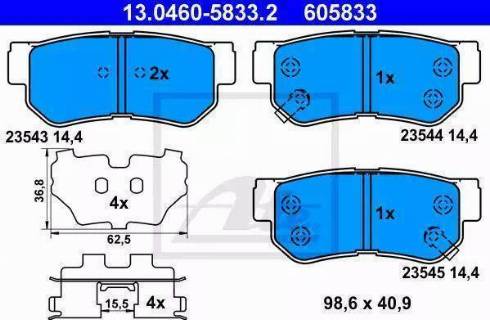 Alpha Brakes HKT-HY-511 - Kit de plaquettes de frein, frein à disque cwaw.fr