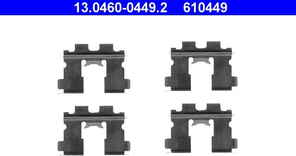 ATE 13.0460-0449.2 - Kit d'accessoires, plaquette de frein à disque cwaw.fr