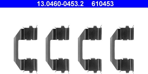 ATE 13.0460-0453.2 - Kit d'accessoires, plaquette de frein à disque cwaw.fr