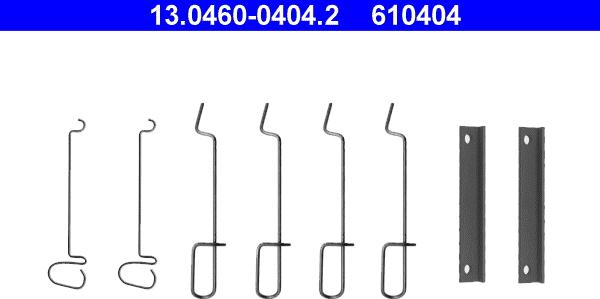 ATE 13.0460-0404.2 - Kit d'accessoires, plaquette de frein à disque cwaw.fr