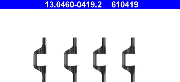 ATE 13.0460-0419.2 - Kit d'accessoires, plaquette de frein à disque cwaw.fr