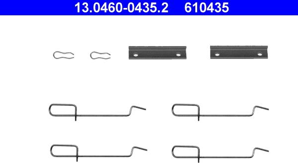 ATE 13.0460-0435.2 - Kit d'accessoires, plaquette de frein à disque cwaw.fr