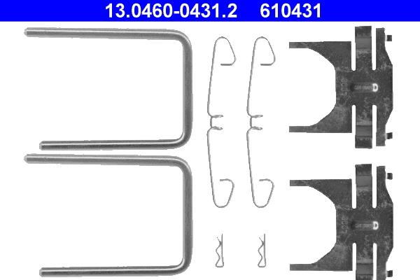 ATE 13.0460-0431.2 - Kit d'accessoires, plaquette de frein à disque cwaw.fr