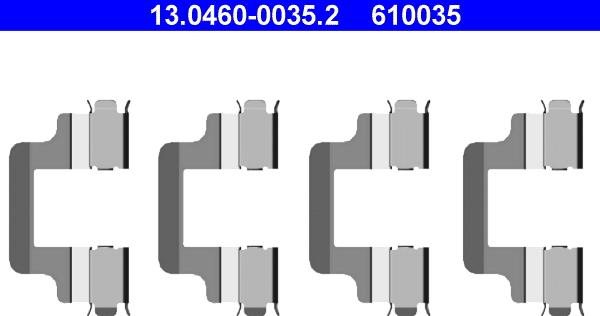 ATE 13.0460-0035.2 - Kit d'accessoires, plaquette de frein à disque cwaw.fr