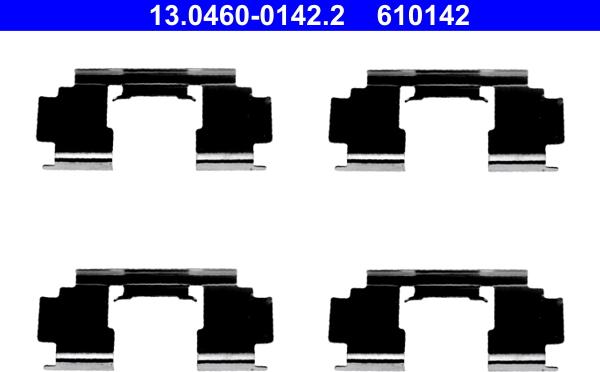 ATE 13.0460-0142.2 - Kit d'accessoires, plaquette de frein à disque cwaw.fr