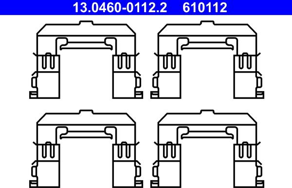 ATE 13.0460-0112.2 - Kit d'accessoires, plaquette de frein à disque cwaw.fr