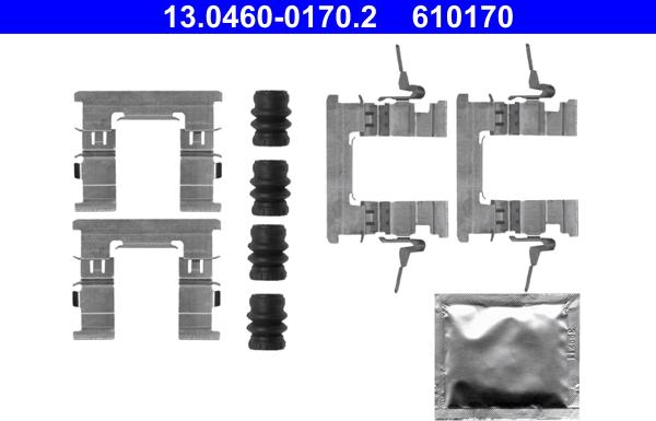 ATE 13.0460-0170.2 - Kit d'accessoires, plaquette de frein à disque cwaw.fr