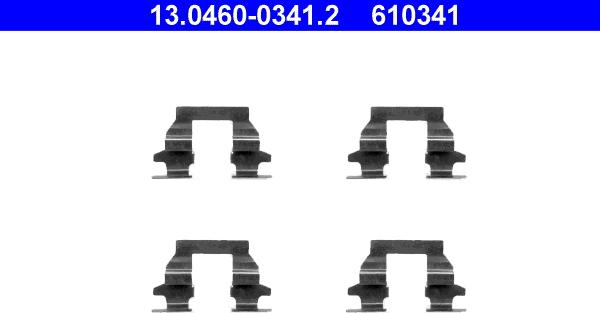 ATE 13.0460-0341.2 - Kit d'accessoires, plaquette de frein à disque cwaw.fr