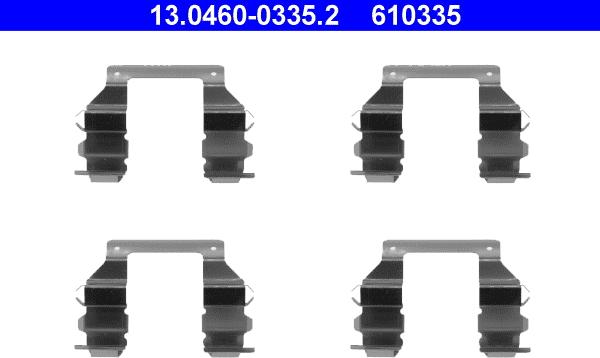 ATE 13.0460-0335.2 - Kit d'accessoires, plaquette de frein à disque cwaw.fr